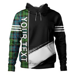 ScotsTee Shop Scottish Forsyth Ancient Clan Crest Tartan Hoodie Quarter Personalized