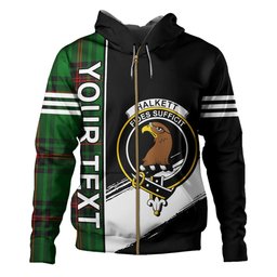 ScotsTee Shop Scottish Halkett Clan Crest Tartan Hoodie Quarter Personalized