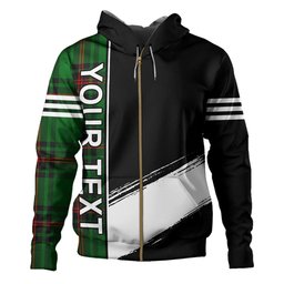 ScotsTee Shop Scottish Halkett Clan Crest Tartan Hoodie Quarter Personalized