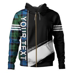 ScotsTee Shop Scottish Ferguson of Balquhidder Ancient Clan Crest Tartan Hoodie Quarter Personalized