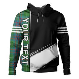 ScotsTee Shop Scottish Hamilton of Clayton Ancient Clan Crest Tartan Hoodie Quarter Personalized
