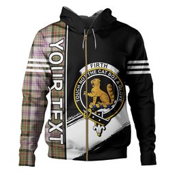 ScotsTee Shop Scottish Firth of Tay (Gillies Dress) Weathered Clan Crest Tartan Hoodie Quarter Personalized