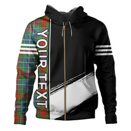 ScotsTee Shop Scottish Crozier Ancient Clan Crest Tartan Hoodie Quarter Personalized