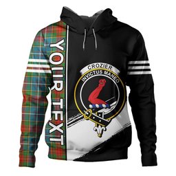ScotsTee Shop Scottish Crozier Ancient Clan Crest Tartan Hoodie Quarter Personalized