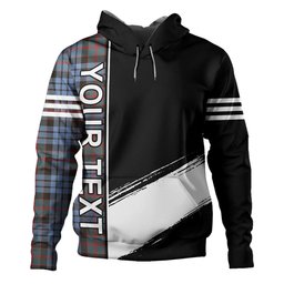 ScotsTee Shop Scottish Fletcher of Dunans Weathered Clan Crest Tartan Hoodie Quarter Personalized