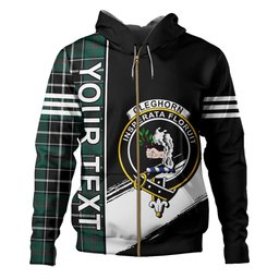 ScotsTee Shop Scottish Cleghorn Modern Clan Crest Tartan Hoodie Quarter Personalized