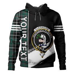 ScotsTee Shop Scottish Cleghorn Modern Clan Crest Tartan Hoodie Quarter Personalized