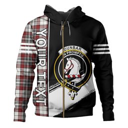 ScotsTee Shop Scottish Dunbar Plaid Clan Crest Tartan Hoodie Quarter Personalized