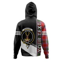 ScotsTee Shop Scottish Gordon of Abergeldie Modern Clan Crest Tartan Hoodie Quarter Personalized