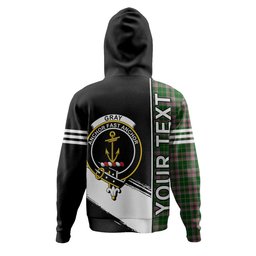 ScotsTee Shop Scottish Gray Hunting Clan Crest Tartan Hoodie Quarter Personalized