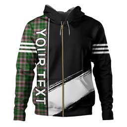 ScotsTee Shop Scottish Gray Hunting Clan Crest Tartan Hoodie Quarter Personalized