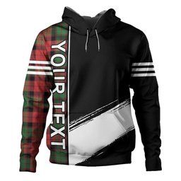 ScotsTee Shop Scottish Fraser of Altyre Ancient Clan Crest Tartan Hoodie Quarter Personalized