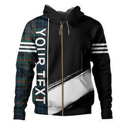 ScotsTee Shop Scottish Gunn Modern Clan Crest Tartan Hoodie Quarter Personalized