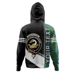 ScotsTee Shop Scottish Edmonstone Ancient Clan Crest Tartan Hoodie Quarter Personalized
