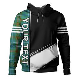 ScotsTee Shop Scottish Edmonstone Ancient Clan Crest Tartan Hoodie Quarter Personalized