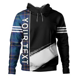 ScotsTee Shop Scottish Dempster Modern Clan Crest Tartan Hoodie Quarter Personalized