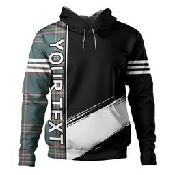 ScotsTee Shop Scottish Crichton (Creighton) Weathered Clan Crest Tartan Hoodie Quarter Personalized