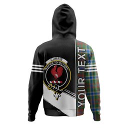 ScotsTee Shop Scottish Currie of Arran Modern Clan Crest Tartan Hoodie Quarter Personalized