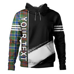 ScotsTee Shop Scottish Currie of Arran Modern Clan Crest Tartan Hoodie Quarter Personalized