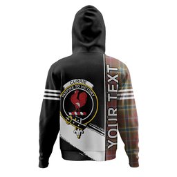 ScotsTee Shop Scottish Currie of Arran Weathered Clan Crest Tartan Hoodie Quarter Personalized