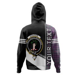 ScotsTee Shop Scottish Couper (Cooper) Weathered Clan Crest Tartan Hoodie Quarter Personalized