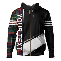 ScotsTee Shop Scottish Deas Modern Clan Crest Tartan Hoodie Quarter Personalized