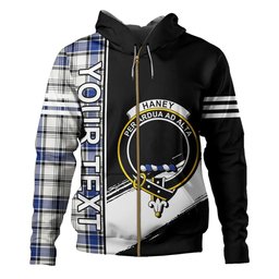 ScotsTee Shop Scottish Haney Modern Clan Crest Tartan Hoodie Quarter Personalized