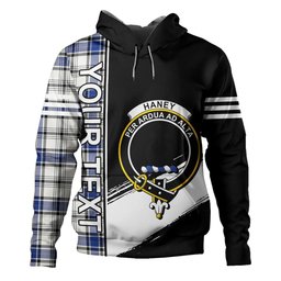 ScotsTee Shop Scottish Haney Modern Clan Crest Tartan Hoodie Quarter Personalized
