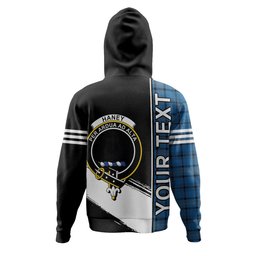 ScotsTee Shop Scottish Haney Blue Ancient Clan Crest Tartan Hoodie Quarter Personalized