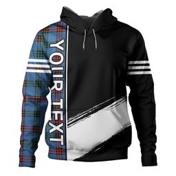 ScotsTee Shop Scottish Eglinton District (Montgomery of Ayrshire) Ancient Clan Crest Tartan Hoodie Quarter Personalized