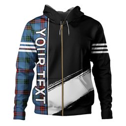 ScotsTee Shop Scottish Eglinton District (Montgomery of Ayrshire) Ancient Clan Crest Tartan Hoodie Quarter Personalized