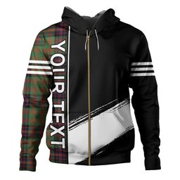 ScotsTee Shop Scottish Cochrane (Cochran) Modern Clan Crest Tartan Hoodie Quarter Personalized