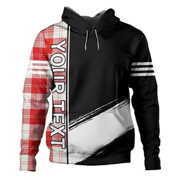 ScotsTee Shop Scottish Erskine Red Clan Crest Tartan Hoodie Quarter Personalized