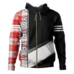 ScotsTee Shop Scottish Erskine Red Clan Crest Tartan Hoodie Quarter Personalized