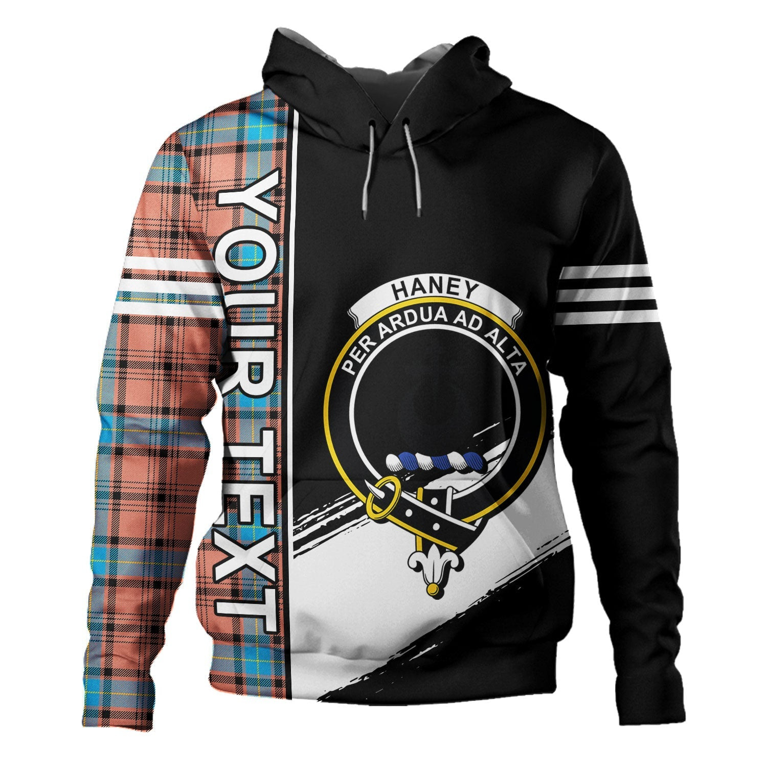 ScotsTee Shop Scottish Haney Dress Modern Clan Crest Tartan Hoodie Quarter Personalized
