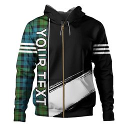 ScotsTee Shop Scottish Dundas Ancient Clan Crest Tartan Hoodie Quarter Personalized