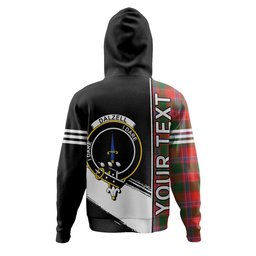 ScotsTee Shop Scottish Dalzell Clan Crest Tartan Hoodie Quarter Personalized