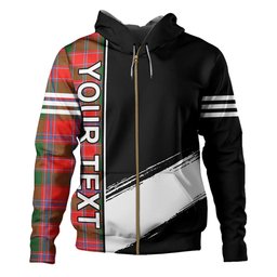 ScotsTee Shop Scottish Dalzell Clan Crest Tartan Hoodie Quarter Personalized