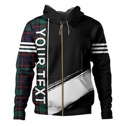 ScotsTee Shop Scottish Guthrie Modern Clan Crest Tartan Hoodie Quarter Personalized