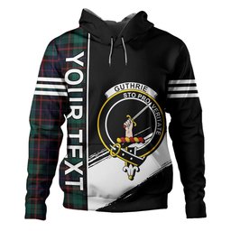 ScotsTee Shop Scottish Guthrie Modern Clan Crest Tartan Hoodie Quarter Personalized