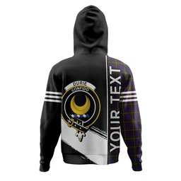 ScotsTee Shop Scottish Durie Clan Crest Tartan Hoodie Quarter Personalized