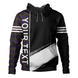 ScotsTee Shop Scottish Durie Clan Crest Tartan Hoodie Quarter Personalized