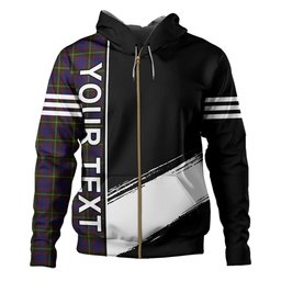ScotsTee Shop Scottish Durie Clan Crest Tartan Hoodie Quarter Personalized