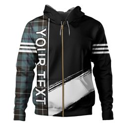 ScotsTee Shop Scottish Douglas Weathered Clan Crest Tartan Hoodie Quarter Personalized