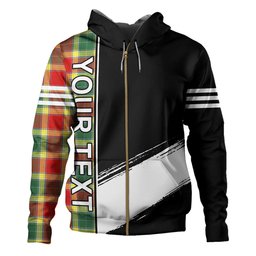 ScotsTee Shop Scottish Gibson (Gibbs) Modern Clan Crest Tartan Hoodie Quarter Personalized