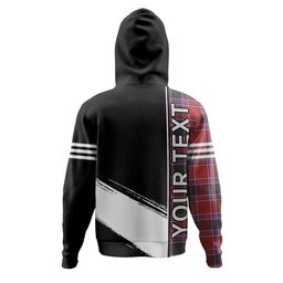 ScotsTee Shop Scottish Gordon of Abergeldie Weathered Clan Crest Tartan Hoodie Quarter Personalized