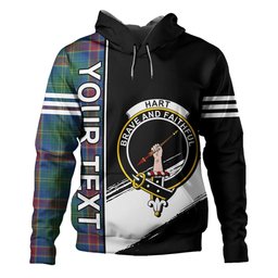 ScotsTee Shop Scottish Hart Modern Clan Crest Tartan Hoodie Quarter Personalized