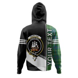 ScotsTee Shop Scottish Duncan Ancient Clan Crest Tartan Hoodie Quarter Personalized