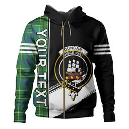 ScotsTee Shop Scottish Duncan Ancient Clan Crest Tartan Hoodie Quarter Personalized