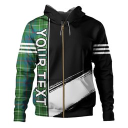 ScotsTee Shop Scottish Duncan Ancient Clan Crest Tartan Hoodie Quarter Personalized